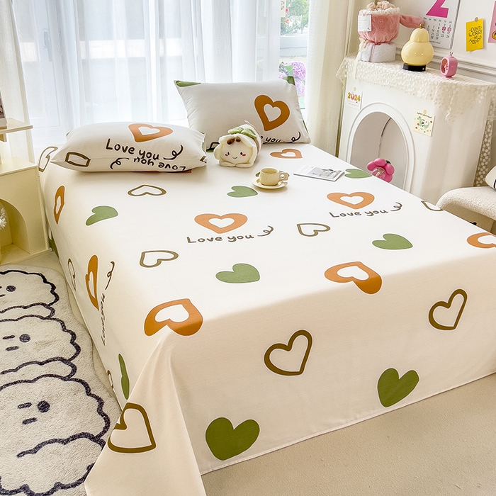 91家纺网 家纺一手货源 找家纺 芃成家纺 2024新款老粗布床单款 总2 甜心之约