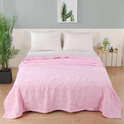 91家纺网 家纺一手货源 找家纺 水洗棉夏被夏凉被空调被超声波压花礼品直播供应链引流爆款 水洗棉-粉