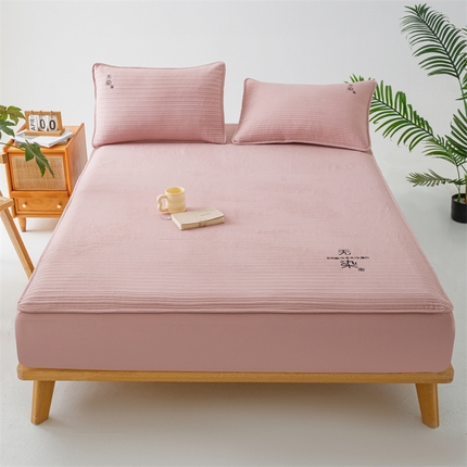 91家纺网 家纺一手货源 找家纺 （总）恒尚居 2024新款无染水洗棉原棉大豆夹棉床笠-四季款