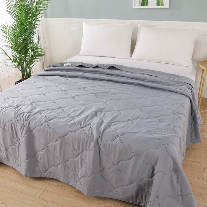 91家纺网 家纺一手货源 找家纺 水洗棉夏被夏凉被空调被超声波压花礼品直播供应链引流爆款 水洗棉-灰