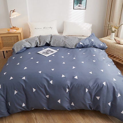 91家纺网 家纺一手货源 找家纺 （总）钰伶 简约全棉12868印花纯棉单被套（预留6厘米缩水）