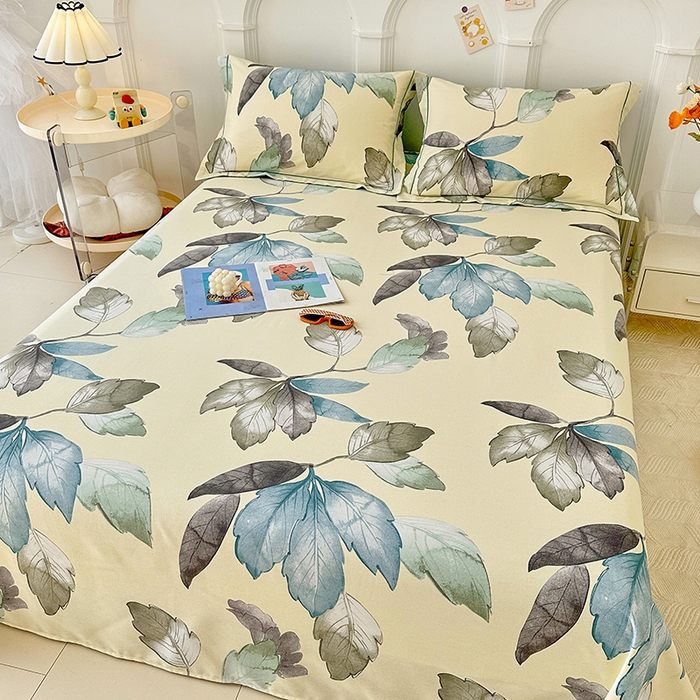 91家纺网 家纺一手货源 找家纺 卡普家居 2024新款全棉磨毛加厚四件套系列-单床单 水墨江南