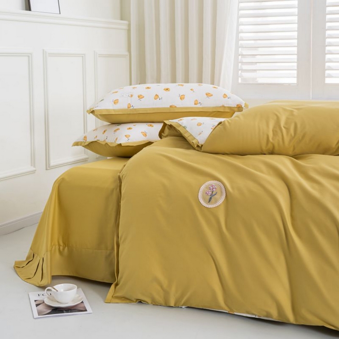 91家纺网 家纺一手货源 找家纺 （总）优姿家纺 新款纯棉长绒棉小清新ins风印花四件套-系列一