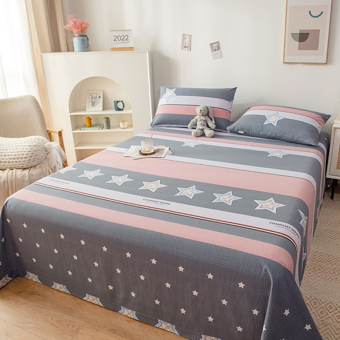 91家纺网 家纺一手货源 找家纺 芃成 2024新款老粗布床笠款 总2 时尚星光