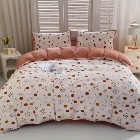 91家纺网 家纺一手货源 找家纺 优姿家纺 新款纯棉长绒棉小清新ins风印花四件套-系列一 11