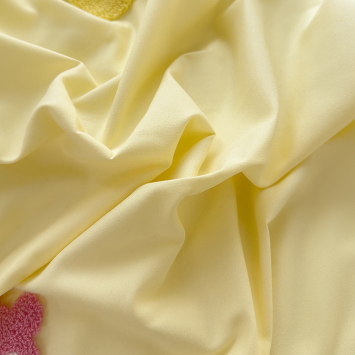 91家纺网 家纺一手货源 找家纺 曼谷 年新款多巴胺毛巾绣四件套柔软磨毛床上用品水洗棉套件 多巴胺-奶黄浅蓝