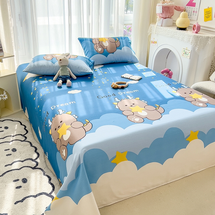 91家纺网 家纺一手货源 找家纺 芃成家纺 2024新款老粗布床单款 总2 星空猛兽