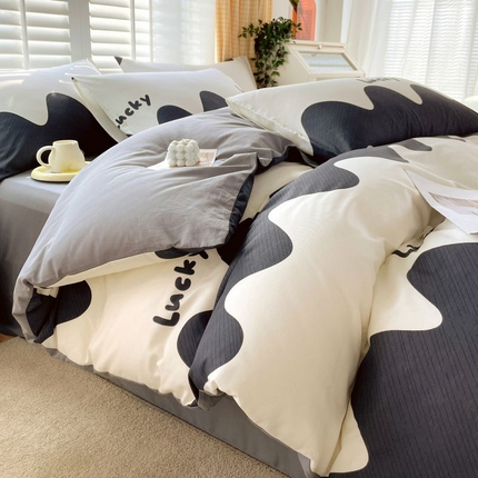 金鑫汇家纺 2024新款全棉纯棉卡通印花四件套单品系列-单被套波浪世界