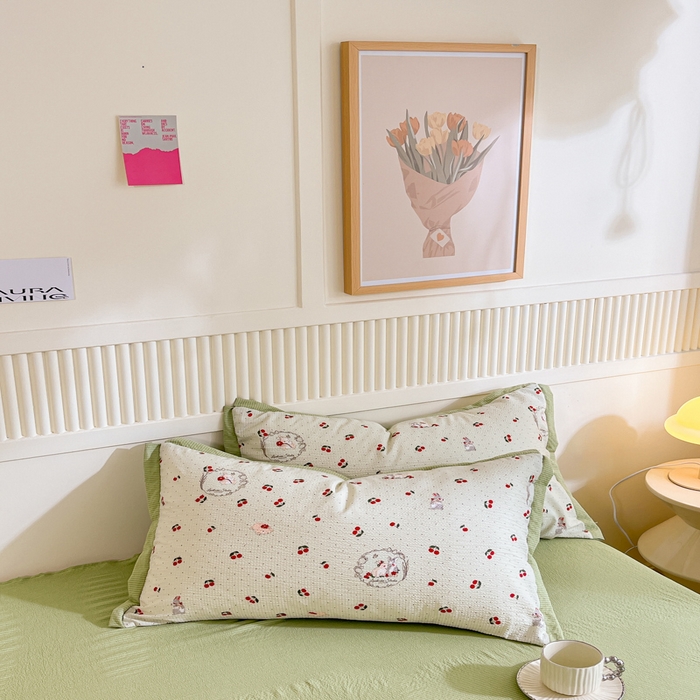 91家纺网 家纺一手货源 找家纺 2024新款泡泡棉小缺角工艺夏被四件套 艾瑞