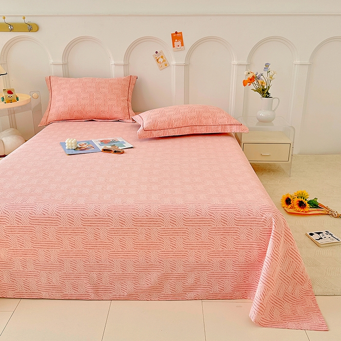 91家纺网 家纺一手货源 找家纺 卡普家居 2024新款全棉磨毛加厚四件套系列-单床单 莫尔