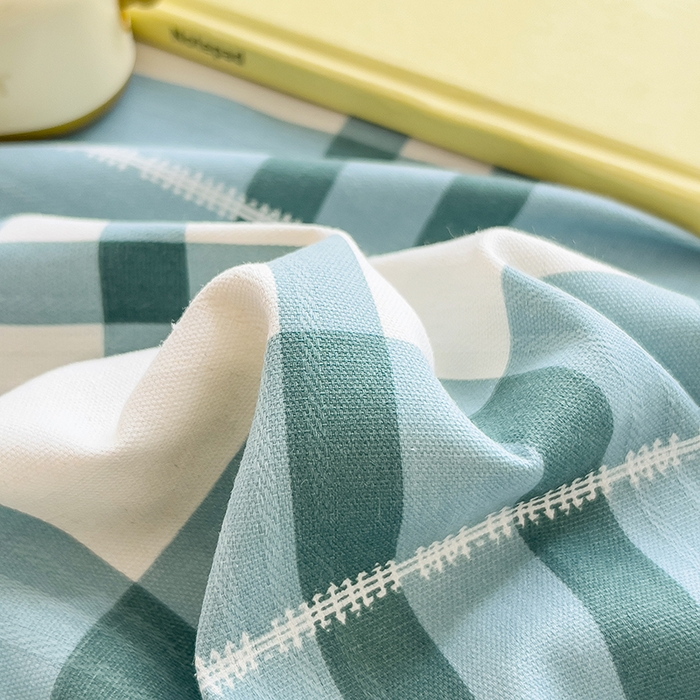 91家纺网 家纺一手货源 找家纺 芃成家纺 2024新款老粗布床单款 简约格调-绿