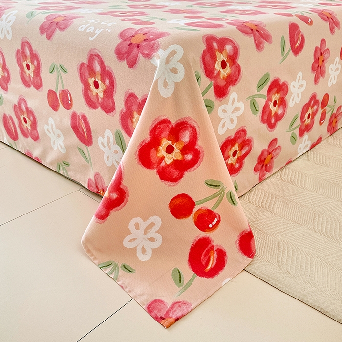 91家纺网 家纺一手货源 找家纺 卡普家居 2024新款全棉磨毛加厚四件套系列-单床单 芬妮