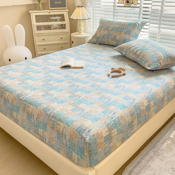 91家纺网 家纺一手货源 找家纺 芃成 2024新款老粗布床笠款 总1 焕彩