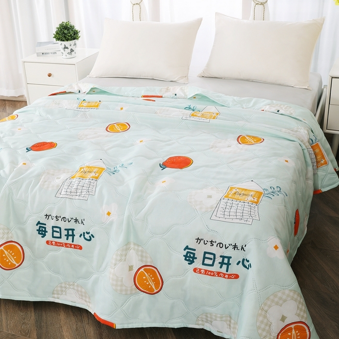 91家纺网 家纺一手货源 找家纺 钻石绒便宜夏被夏凉被空调被超声波压花礼品直播供应链引流爆款 橙意满满