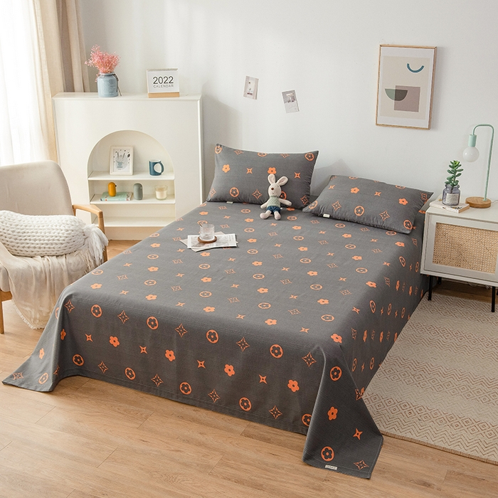 91家纺网 家纺一手货源 找家纺 芃成家纺 2024新款老粗布床单款 简约时尚