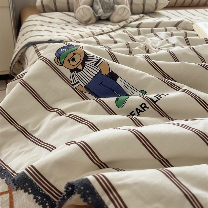 91家纺网 家纺一手货源 找家纺 （总）HL原创 2024新款全棉法式大豆被夏被