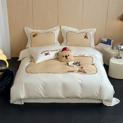 91家纺网 家纺一手货源 找家纺 （总）名品优仓 2024新款大版数码印花定位水洗棉四件套系列