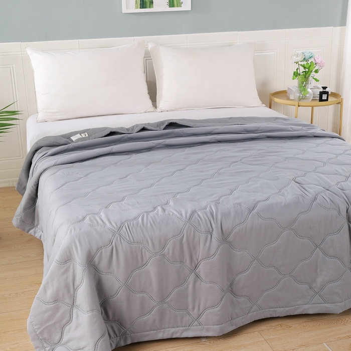 91家纺网 家纺一手货源 找家纺 水洗棉夏被夏凉被空调被超声波压花礼品直播供应链引流爆款 水洗棉-灰