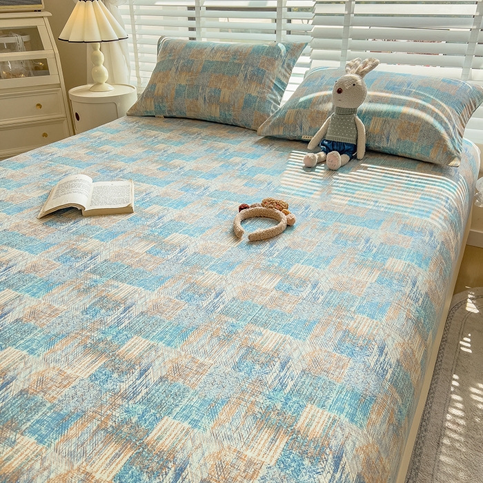 91家纺网 家纺一手货源 找家纺 芃成 2024新款老粗布床笠款 总1 焕彩