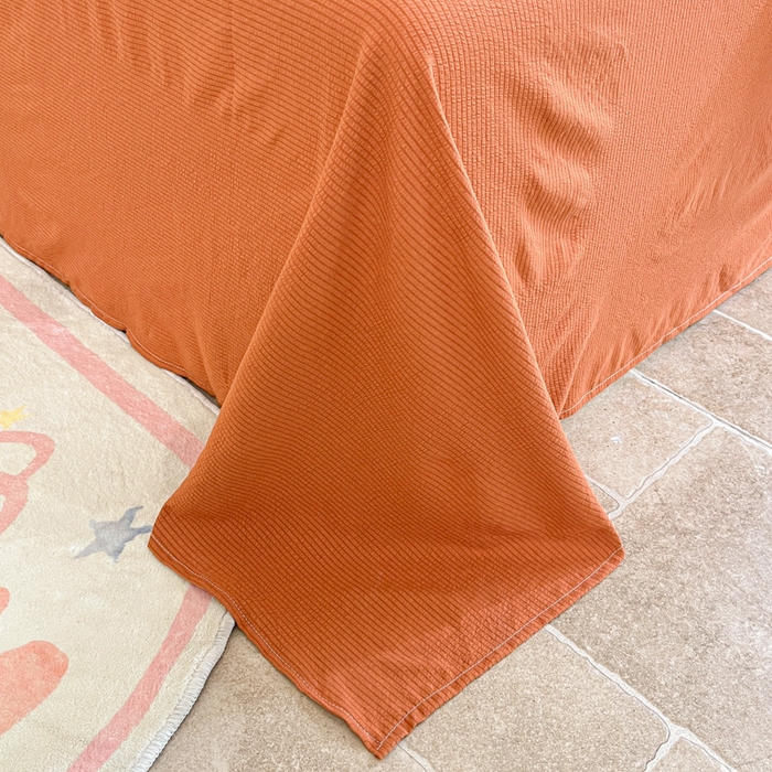 91家纺网 家纺一手货源 找家纺 2024新款泡泡棉小缺角工艺夏被四件套 花蜜