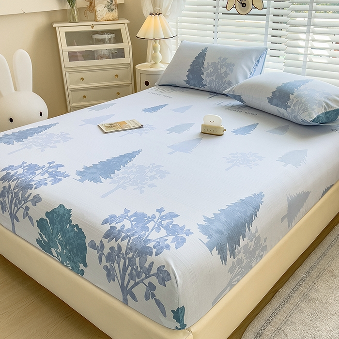 91家纺网 家纺一手货源 找家纺 芃成 2024新款老粗布床笠款 总1 北欧风情