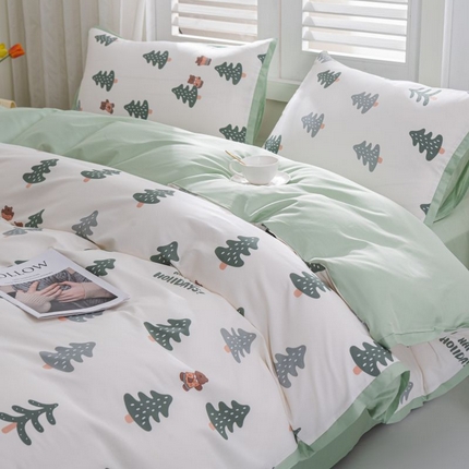 91家纺网 家纺一手货源 找家纺 （总）优姿家纺 新款纯棉长绒棉小清新ins风印花四件套-系列一