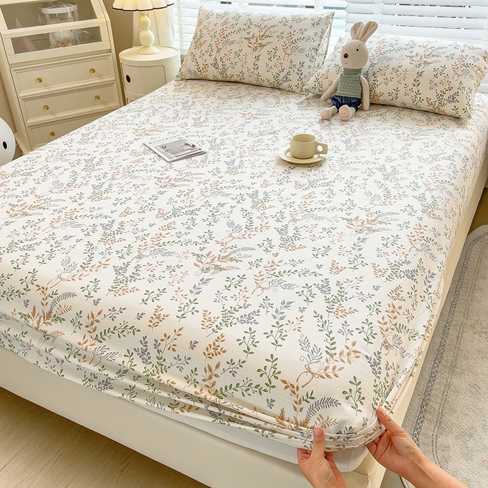 91家纺网 家纺一手货源 找家纺 芃成 2024新款老粗布床笠款 总2 悠悠花语