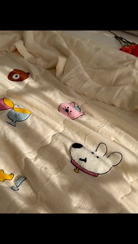 91家纺网 家纺一手货源 找家纺 （总）洋铭区（原狠狠爱）2024新款皱皱纱绣花夏被