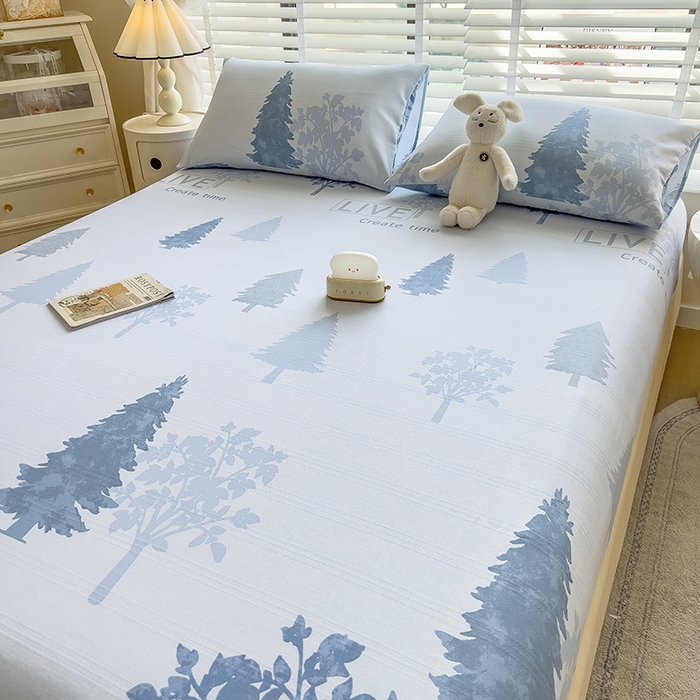 91家纺网 家纺一手货源 找家纺 芃成 2024新款老粗布床笠款 总1 北欧风情