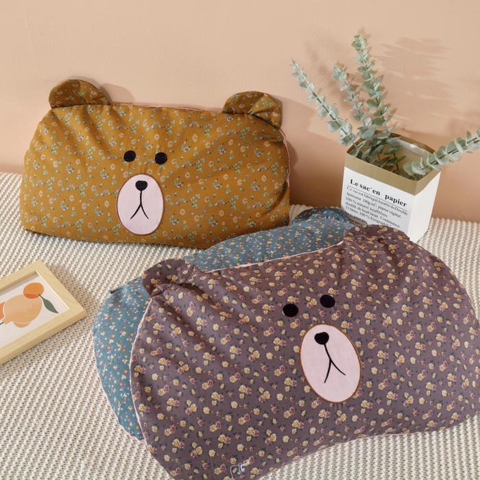 91家纺网 家纺一手货源 找家纺 （总）芯奇想 枕芯枕头2024新款全棉卡通荞麦枕-麦熊