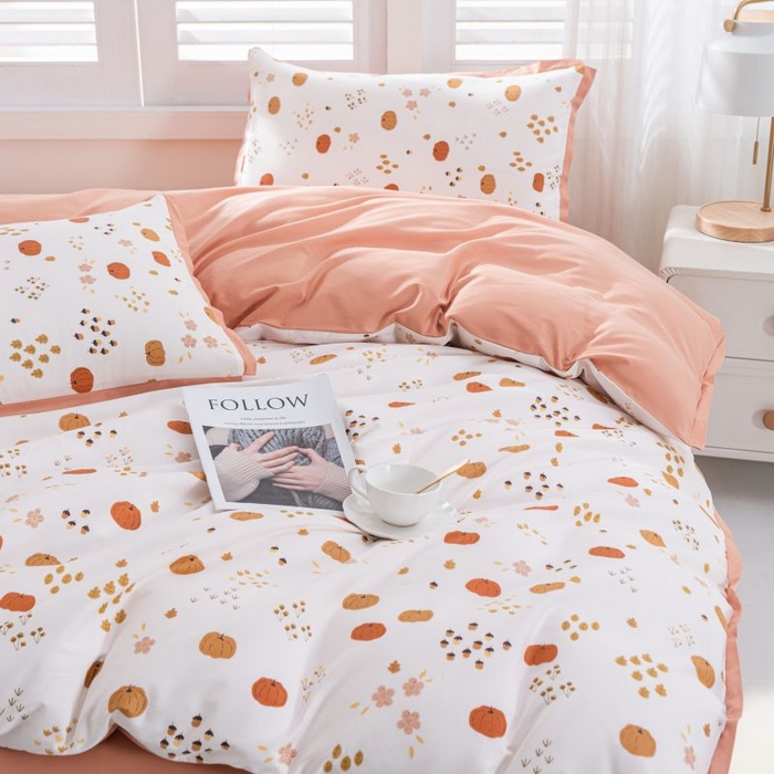 91家纺网 家纺一手货源 找家纺 优姿家纺 新款纯棉长绒棉小清新ins风印花四件套-系列一 11