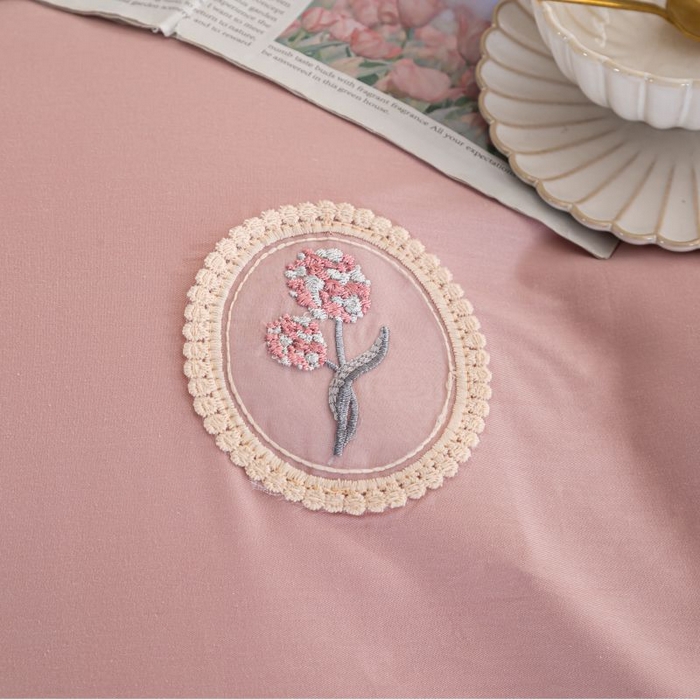 91家纺网 家纺一手货源 找家纺 优姿家纺 新款纯棉长绒棉小清新ins风印花四件套-系列二 伊朵