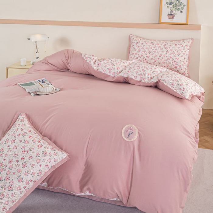 91家纺网 家纺一手货源 找家纺 （总）优姿家纺 新款纯棉长绒棉小清新ins风印花四件套-系列二