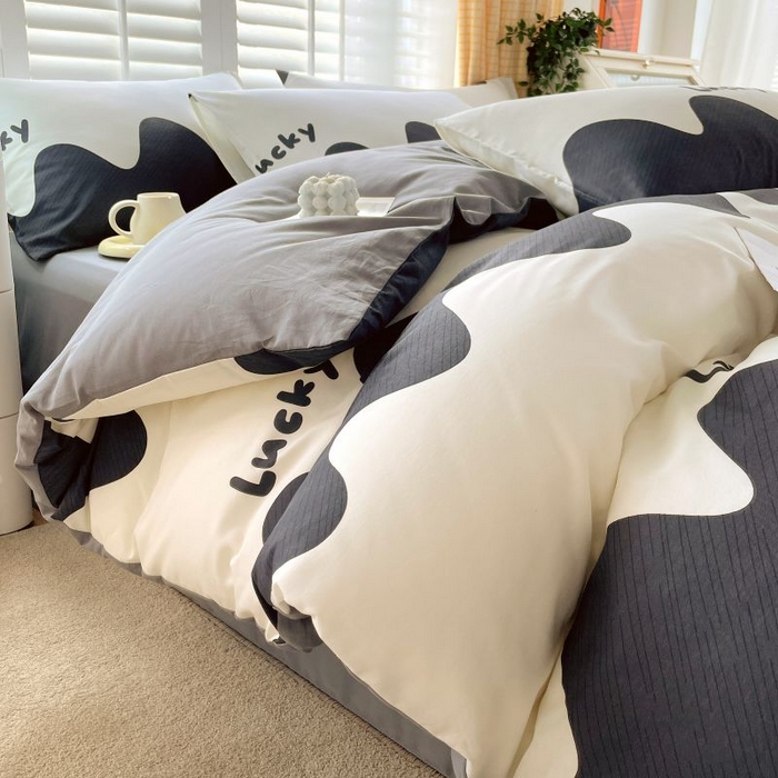 91家纺网 家纺一手货源 找家纺 金鑫汇家纺 2024新款全棉纯棉卡通印花四件套单品系列-四件套波浪世界