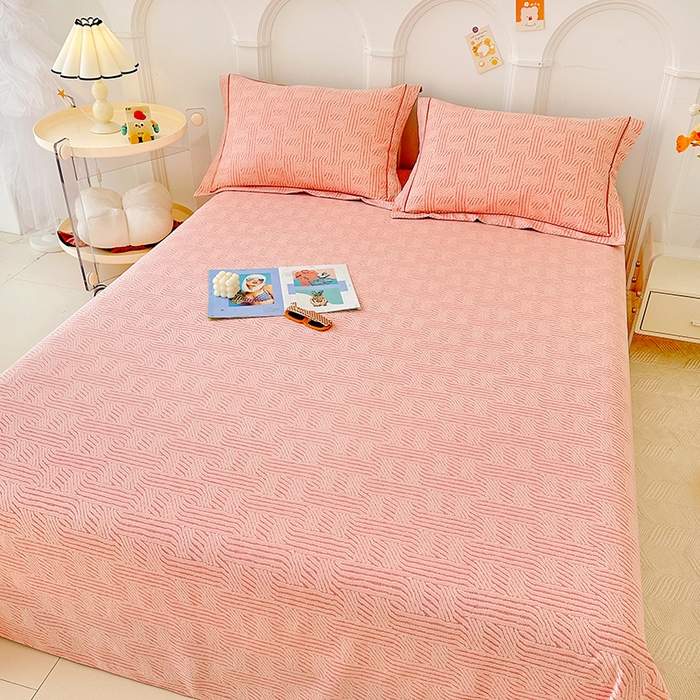 91家纺网 家纺一手货源 找家纺 卡普家居 2024新款全棉磨毛加厚四件套系列-单床单 莫尔