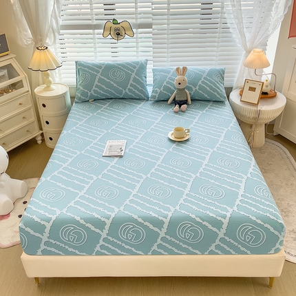 芃成 2024新款老粗布床笠款 总1 好心情