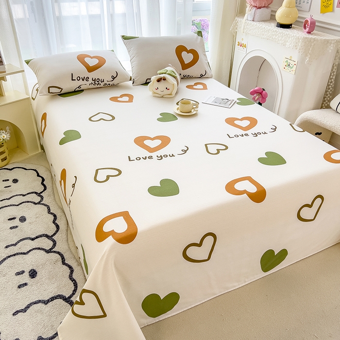 91家纺网 家纺一手货源 找家纺 芃成家纺 2024新款老粗布床单款 总2 甜心之约