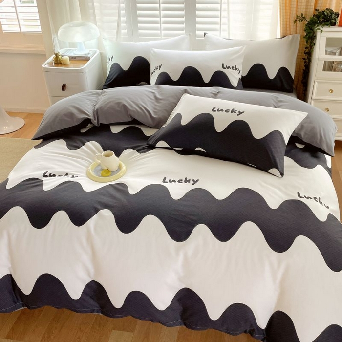 91家纺网 家纺一手货源 找家纺 金鑫汇家纺 2024新款全棉纯棉卡通印花四件套单品系列-单被套波浪世界