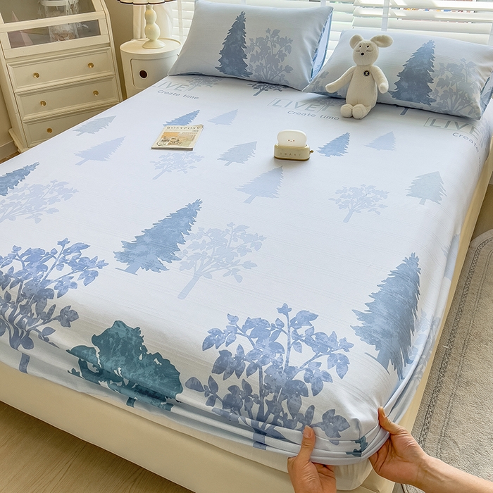 91家纺网 家纺一手货源 找家纺 芃成 2024新款老粗布床笠款 总1 北欧风情