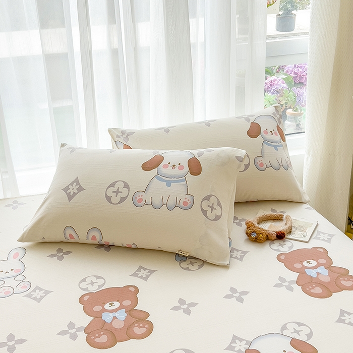 91家纺网 家纺一手货源 找家纺 芃成家纺 2024新款老粗布床单款 总2 萌宠乐园