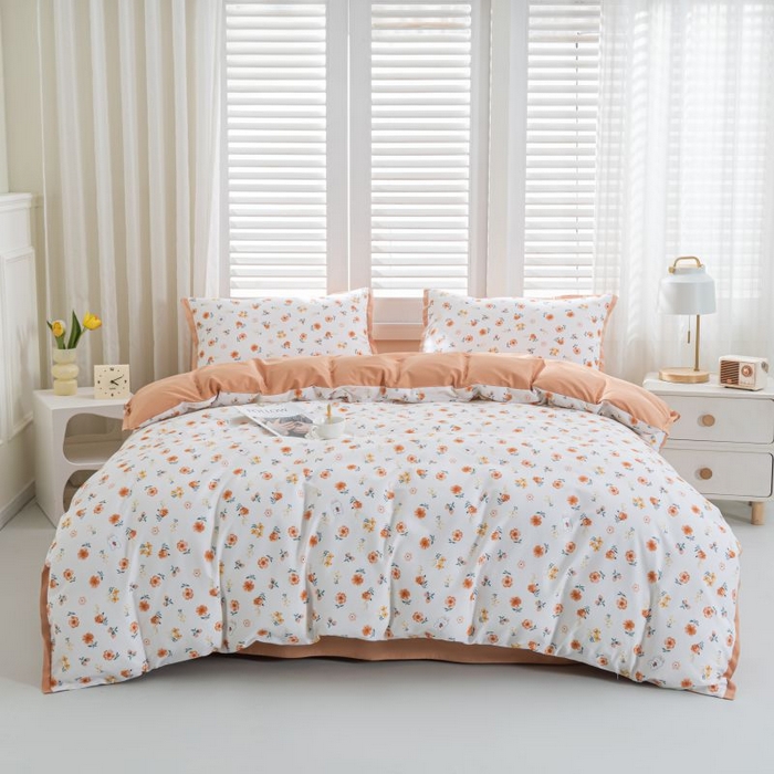 91家纺网 家纺一手货源 找家纺 优姿家纺 新款纯棉长绒棉小清新ins风印花四件套-系列一 8