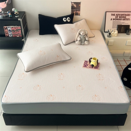 HL原创 2024新款PE聚乙稀纤维-冰魔豆凉席 小南瓜-金（平铺款）