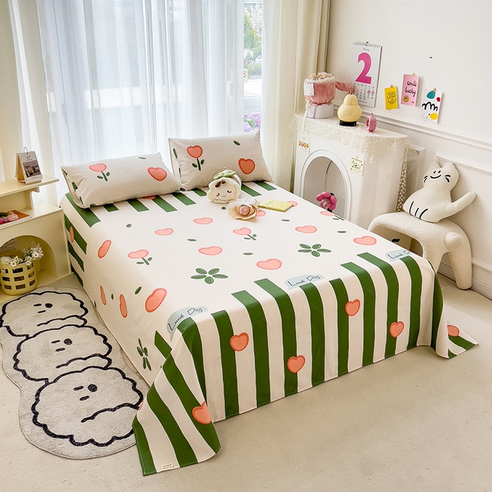 91家纺网 家纺一手货源 找家纺 芃成家纺 2024新款老粗布床单款 繁华里