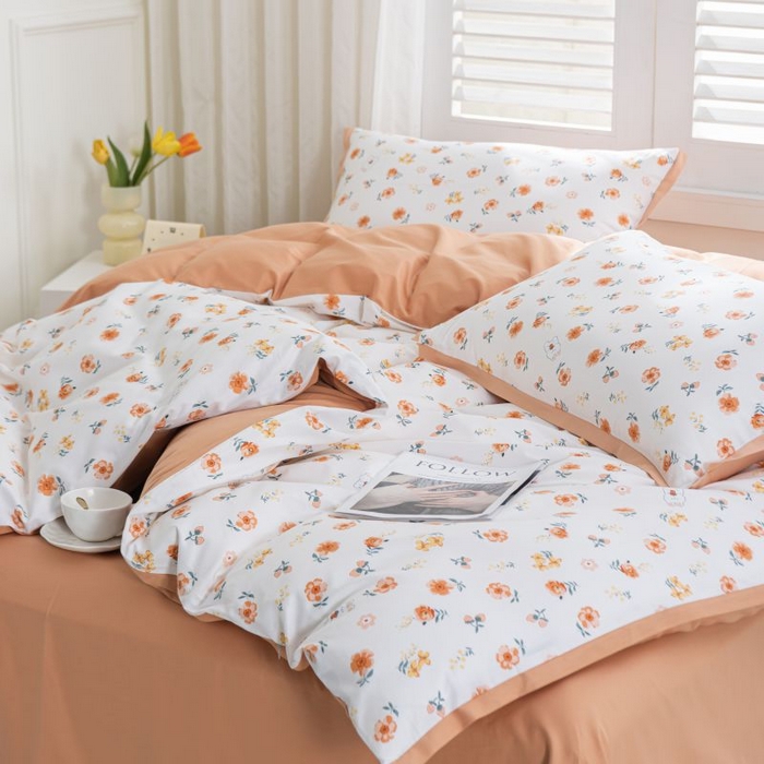 91家纺网 家纺一手货源 找家纺 优姿家纺 新款纯棉长绒棉小清新ins风印花四件套-系列一 8