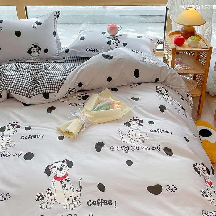 91家纺网 家纺一手货源 找家纺 金鑫汇家纺 2024新款全棉纯棉卡通印花四件套单品系列-四件套小可爱