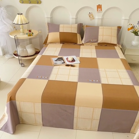 91家纺网 家纺一手货源 找家纺 卡普家居 2024新款全棉磨毛加厚四件套系列-单床单 格莱美