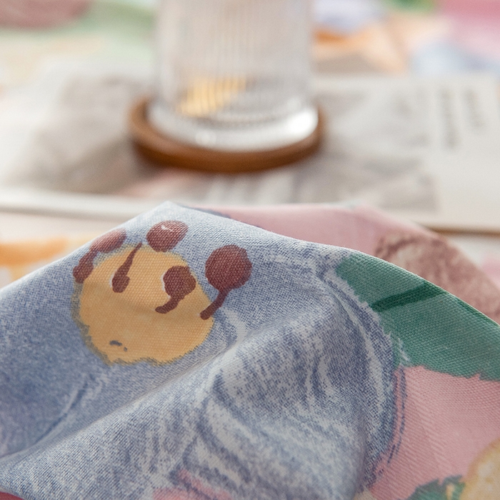 91家纺网 家纺一手货源 找家纺 芃成 2024新款老粗布床笠款 总2 幸运花朵 粉