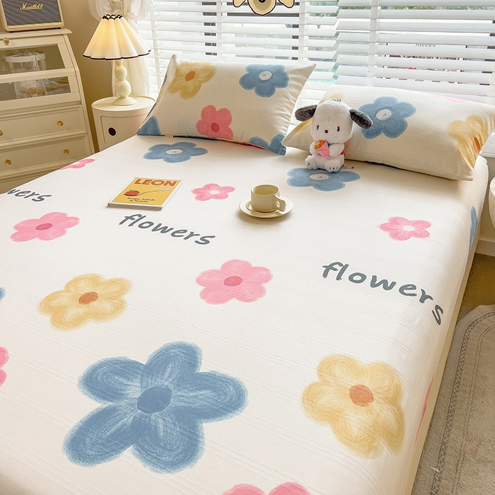 91家纺网 家纺一手货源 找家纺 芃成 2024新款老粗布床笠款 总1 浪漫花语