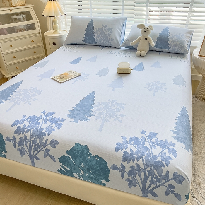 91家纺网 家纺一手货源 找家纺 芃成 2024新款老粗布床笠款 总1 北欧风情