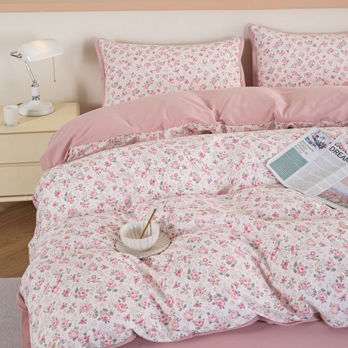 91家纺网 家纺一手货源 找家纺 （总）优姿家纺 新款纯棉长绒棉小清新ins风印花四件套-系列二